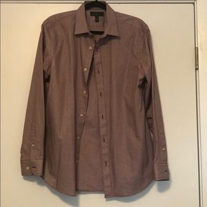 BR Non-Iron Tailored Slim Fit-Maroon with pattern